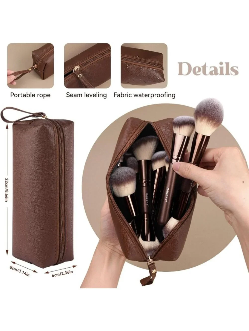 26-Piece Professional Makeup Brush Set - Double-Ended Brushes for Face & Eyes
